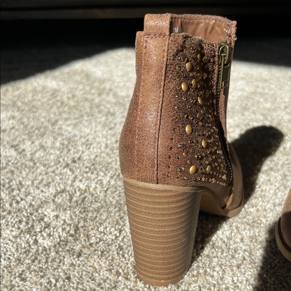 Brown Studded Ankle Boots - Picture 5 of 9
